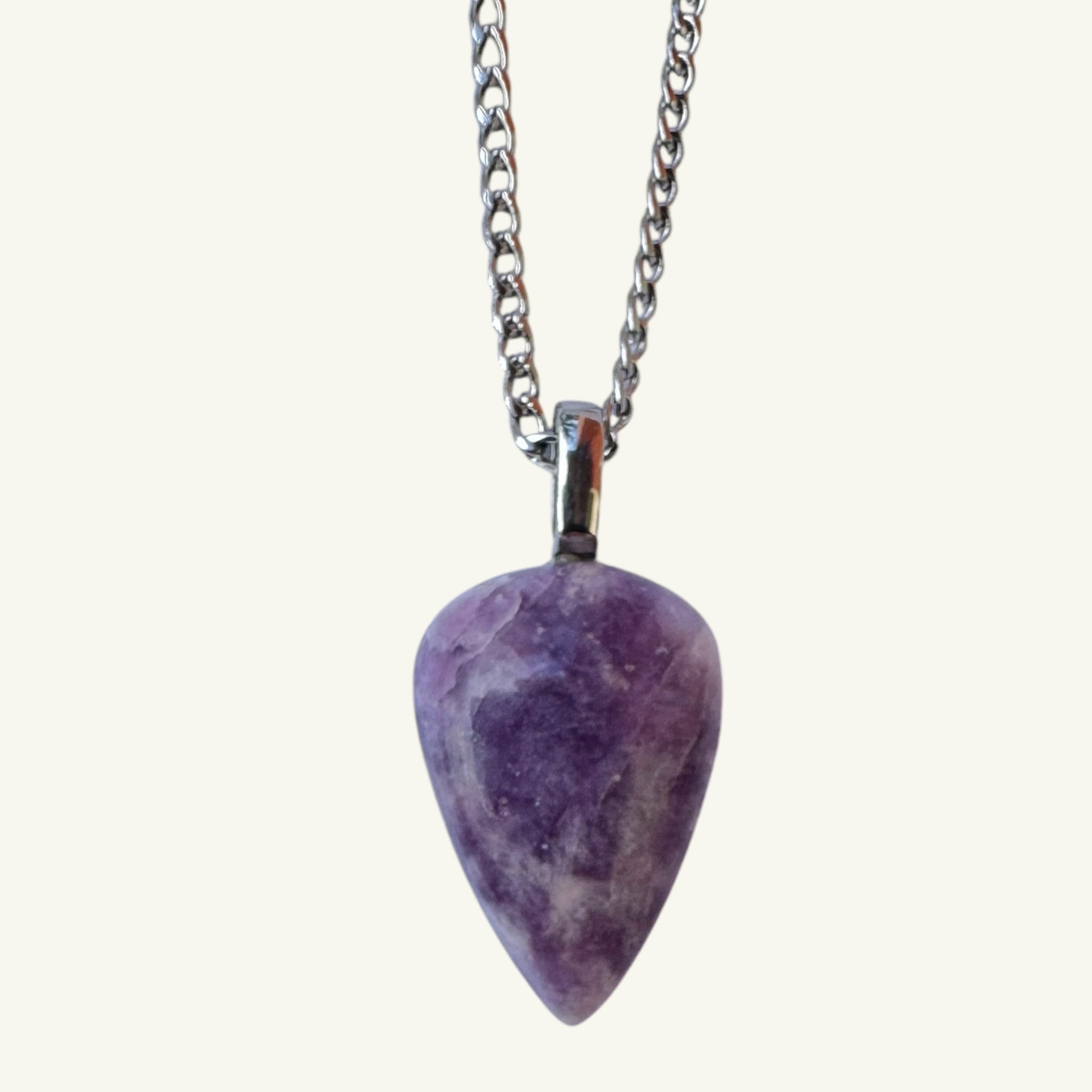 Collana lepidolite 30x20 mm Sharifa Crystals